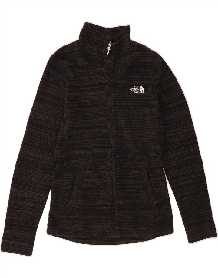 THE NORTH FACE Womens Fleece Jacket UK 10 Small Black Pinstripe Polyester Vintage The North Face and Second-Hand The North Face from Messina Hembry 