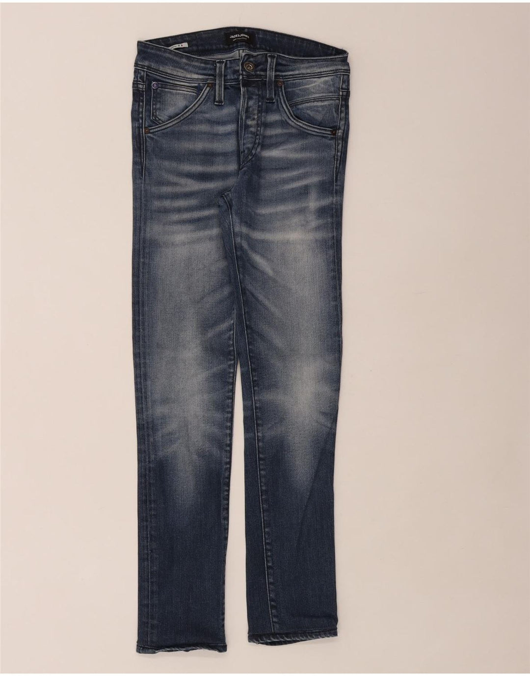 Jack & Jones Mens Slim Jeans W28 L30 Blue Cotton