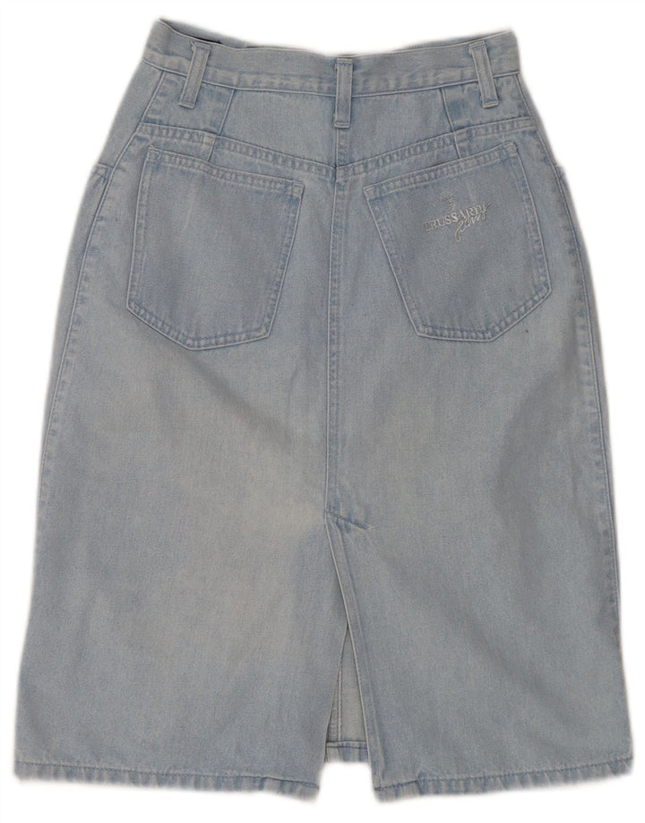 Trussardi Womens Denim Skirt W24 XS Blue