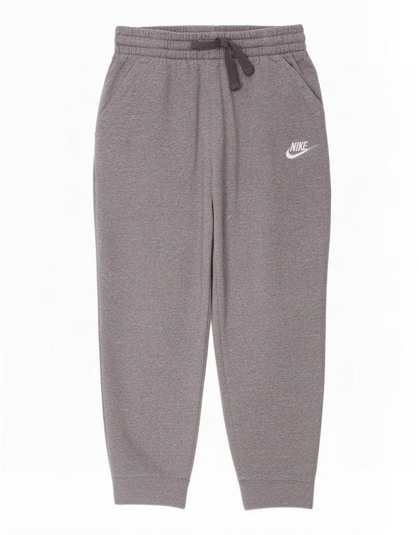 Nike Boys Tracksuit Trousers Joggers 8-9 Years Small Grey Cotton