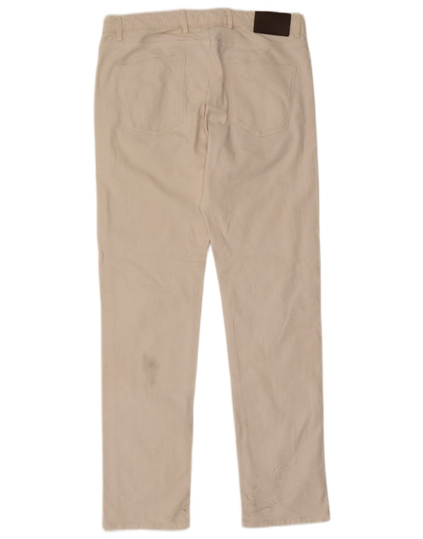 Massimo Dutti Womens Slim Jeans EU 42 Large W32 L31 White Cotton