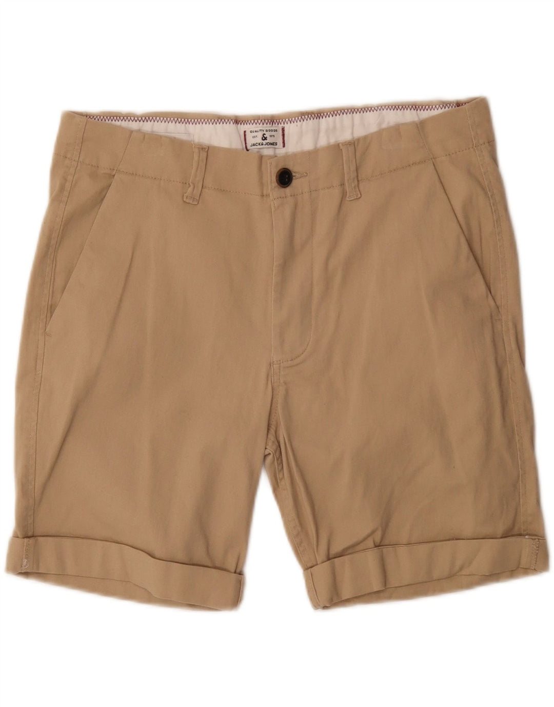 JACK & JONES Mens Regular Chino Shorts  W34 Large  Beige Cotton Vintage Jack & Jones and Second-Hand Jack & Jones from Messina Hembry 