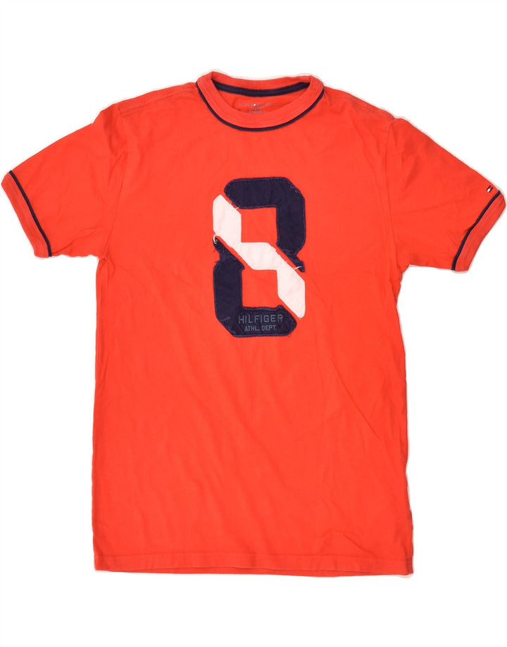 TOMMY HILFIGER Boys Graphic T-Shirt Top 15-16 Years XL Red Cotton | Vintage Tommy Hilfiger | Thrift | Second-Hand Tommy Hilfiger | Used Clothing | Messina Hembry 