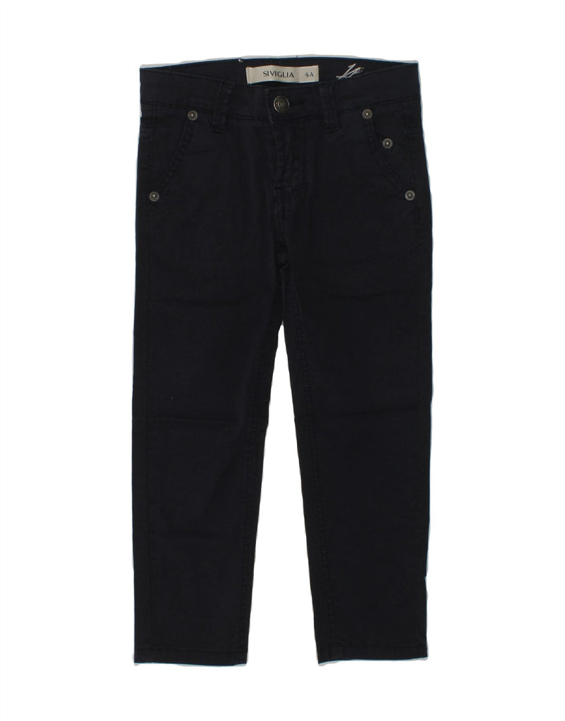 SIVIGLIA Girls Slim Jeans 3-4 Years W22 L17  Navy Blue Cotton | Vintage SIVIGLIA | Thrift | Second-Hand SIVIGLIA | Used Clothing | Messina Hembry 