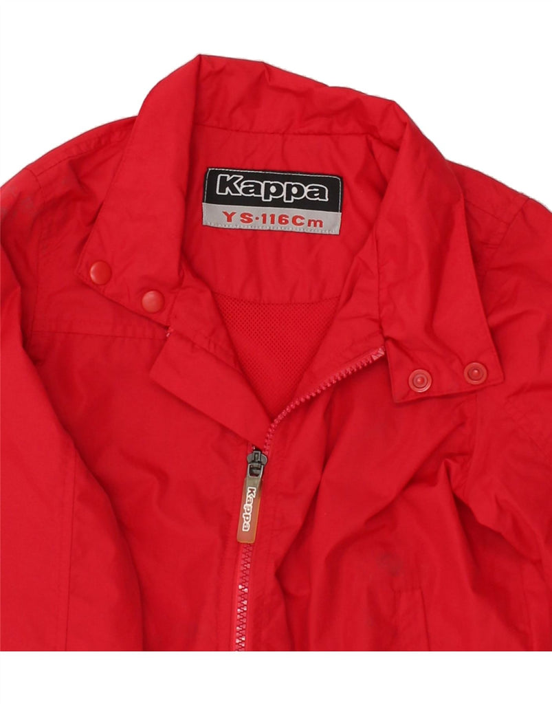 KAPPA Boys Graphic Rain Jacket 5-6 Years Small Red Polyamide | Vintage Kappa | Thrift | Second-Hand Kappa | Used Clothing | Messina Hembry 