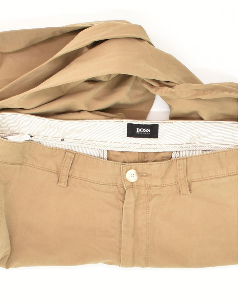 HUGO BOSS Mens Regular Fit Chino Trousers W36 L35 Beige Cotton | Vintage Hugo Boss | Thrift | Second-Hand Hugo Boss | Used Clothing | Messina Hembry 