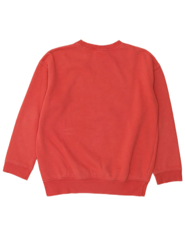 Nike Girls Graphic Sweatshirt Jumper 10-11 Years Medium Pink Cotton