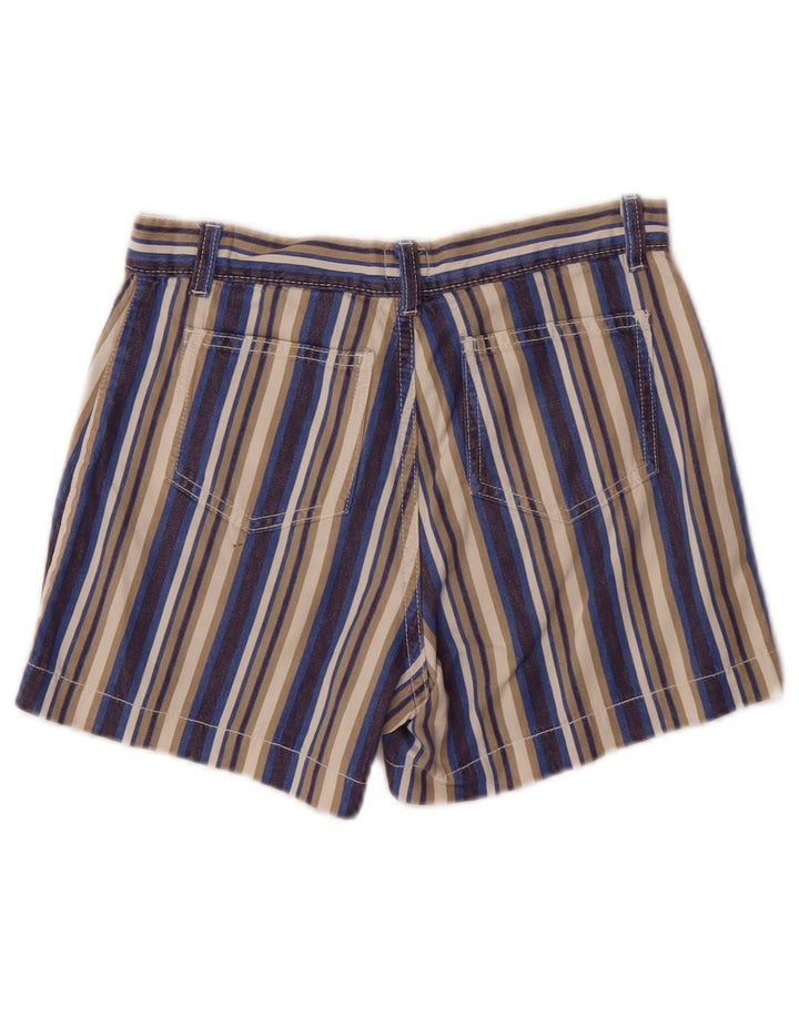CALVIN KLEIN Womens Shorts W24 XS Multicoloured Striped Cotton