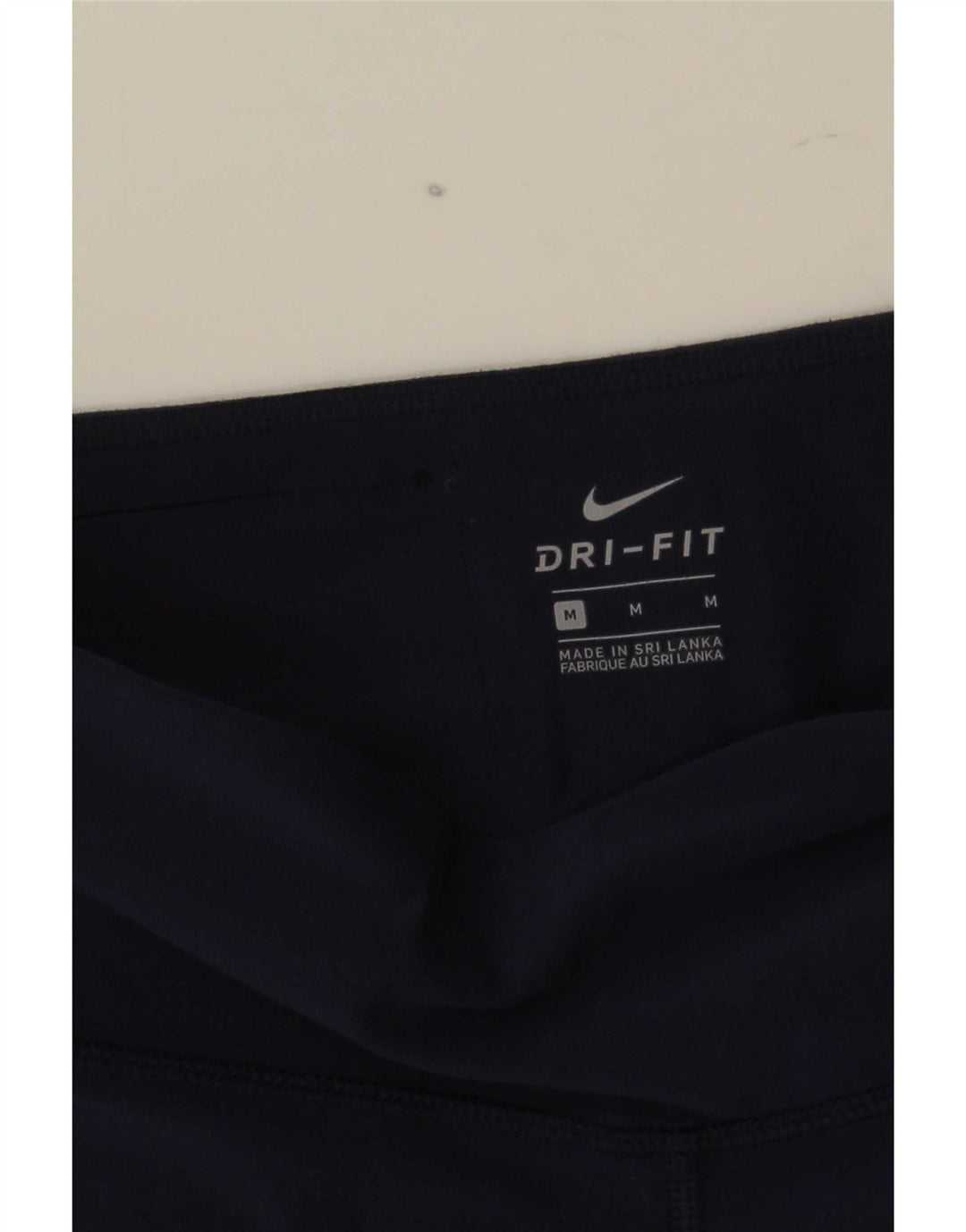 Nike Womens Dri Fit Leggings UK 12 Medium Navy Blue Colourblock