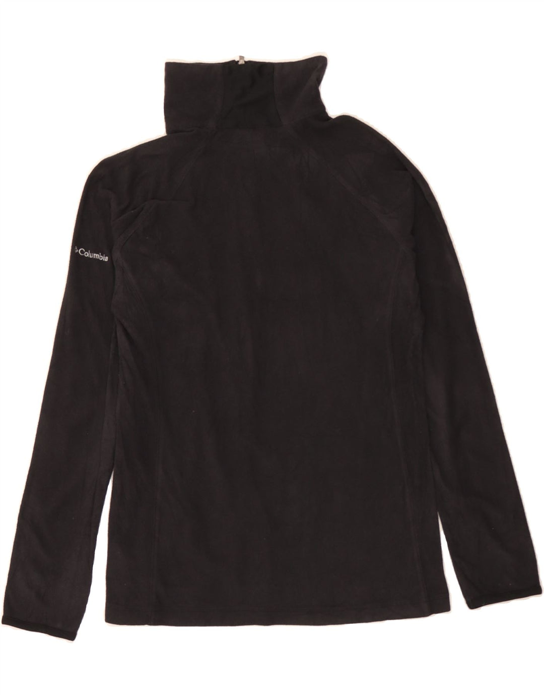 COLUMBIA Womens Zip Neck Fleece Jumper UK 16 Large Black Polyester Vintage Columbia and Second-Hand Columbia from Messina Hembry 