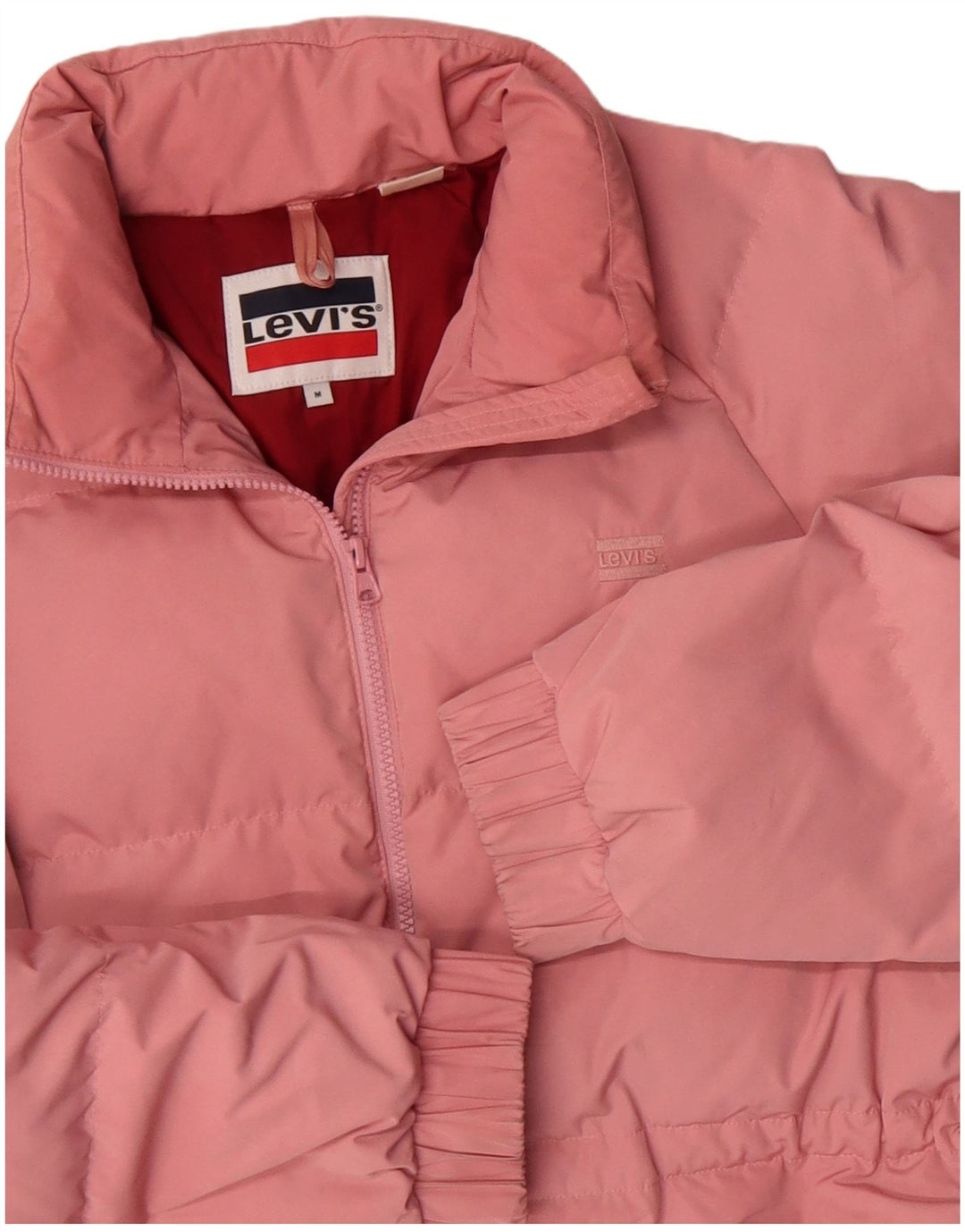 Levi's Womens Padded Jacket UK 14 Medium Pink Polyester