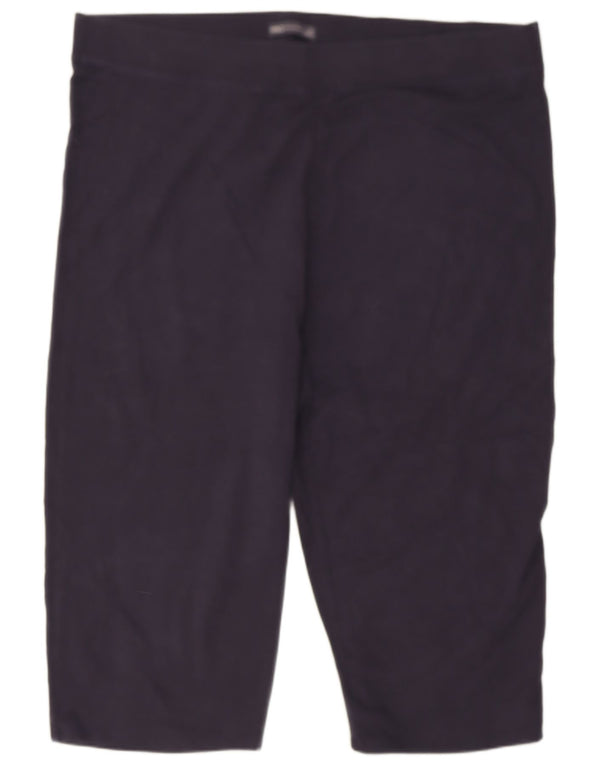 Marks & Spencer Womens Capri Leggings UK 24 4XL Navy Blue Cotton