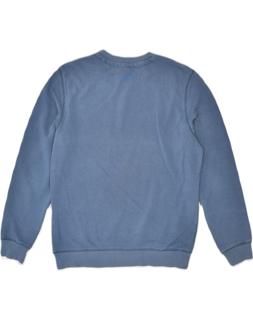 PUMA Mens Graphic Sweatshirt Jumper Small Blue Cotton | Vintage | Thrift | Second-Hand | Used Clothing | Messina Hembry 