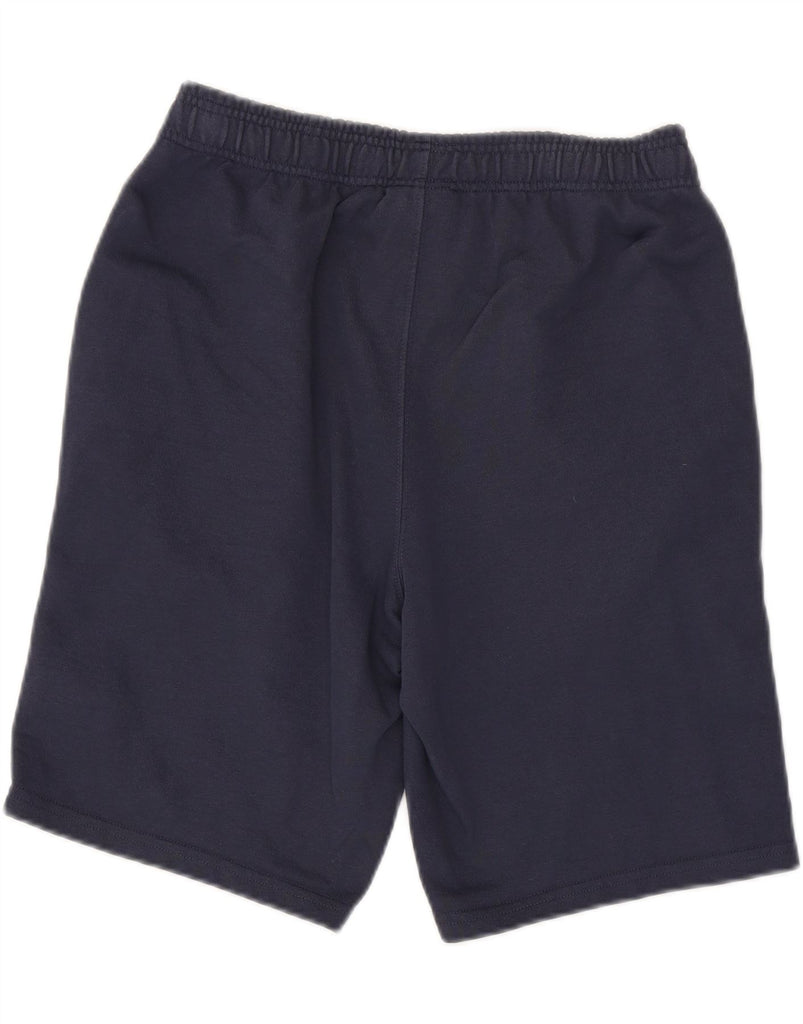 CHAMPION Mens Graphic Sport Shorts Medium  Navy Blue Colourblock Cotton Vintage Champion and Second-Hand Champion from Messina Hembry 
