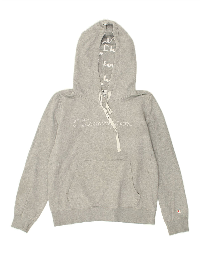 CHAMPION Womens Graphic Hoodie Jumper Medium Grey Cotton | Vintage Champion | Thrift | Second-Hand Champion | Used Clothing | Messina Hembry 