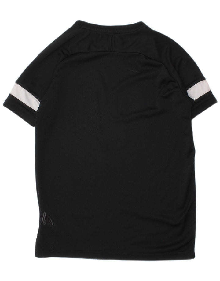 NIKE Boys Dri Fit T-Shirt Top 10-11 Years Medium Black Colourblock