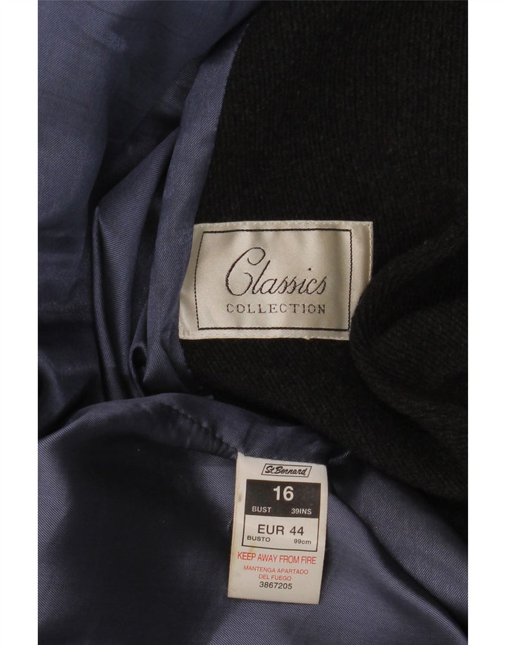 St. Bernard Womens Double Breasted Coat UK 16 Large  Grey Wool