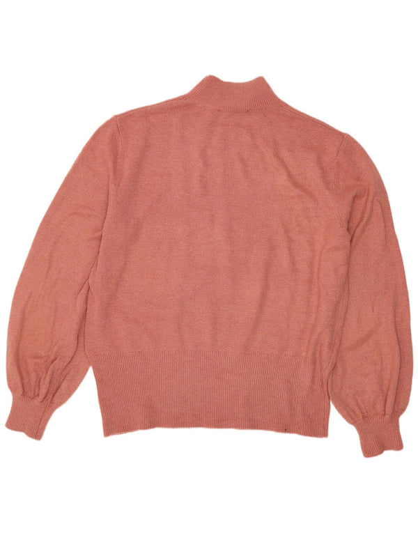 Oasis Womens Turtle Neck Jumper Sweater UK 18 XL Pink Polyester
