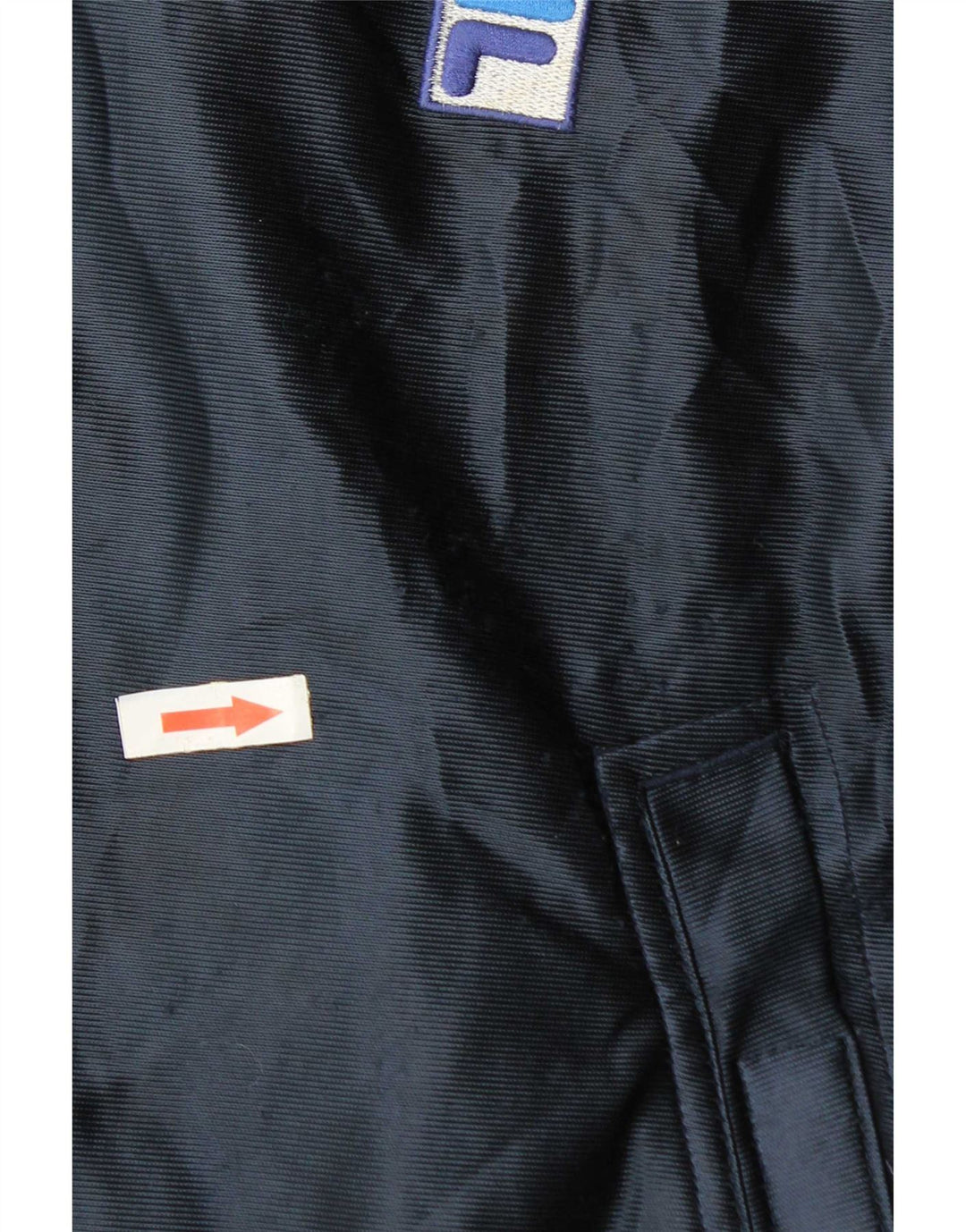 Fila Womens Crop Hooded Tracksuit Top Jacket UK 14 Medium Navy Blue
