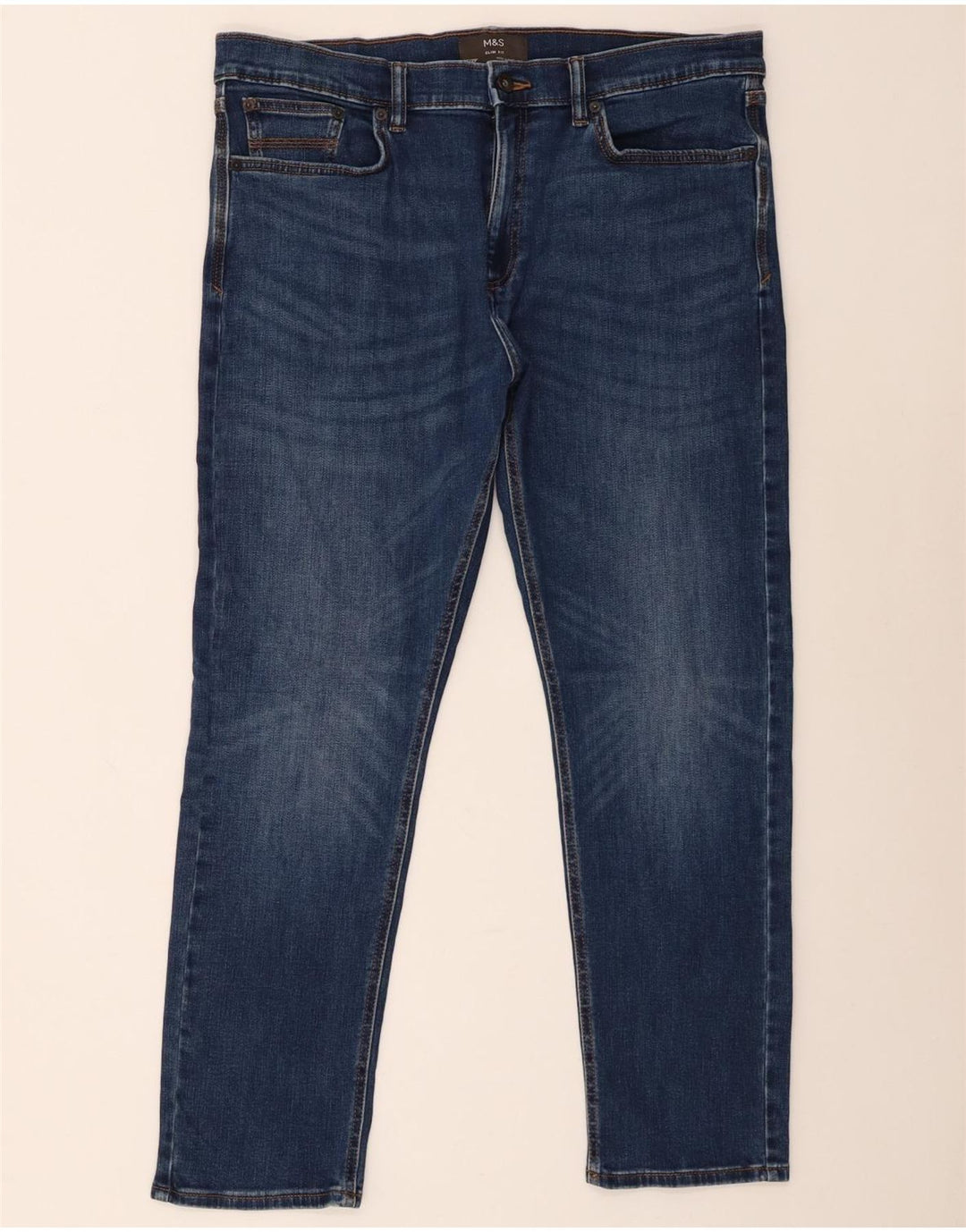 Marks & Spencer Mens Slim Jeans W36 L29 Blue Cotton