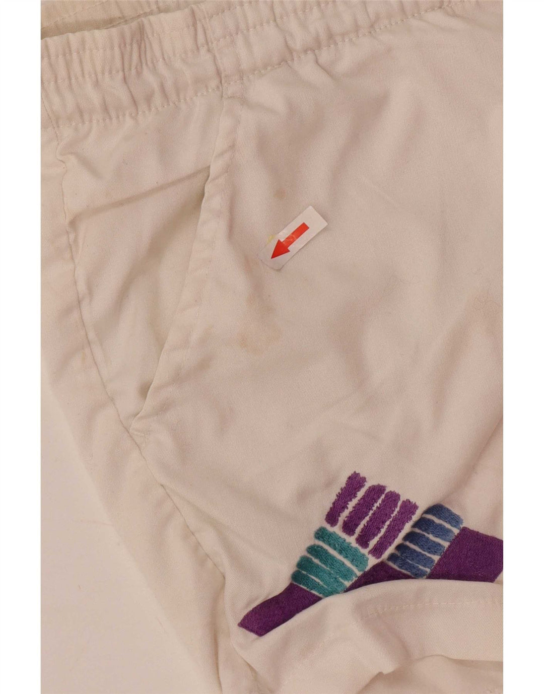 Sergio Tacchini Mens Graphic Sport Shorts IT 46 Small White Polyester