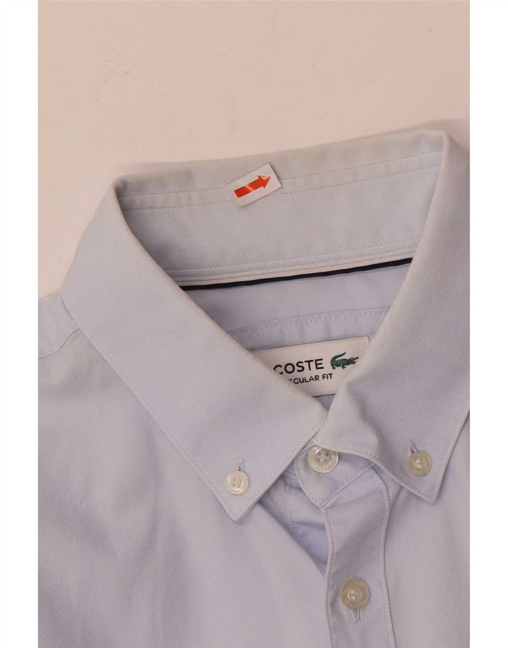 Lacoste Mens Regular Fit Shirt SIZE 41 16 Large Blue Cotton