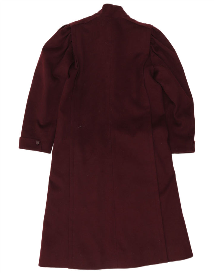 Ungaro Womens Overcoat UK 12 Medium Burgundy