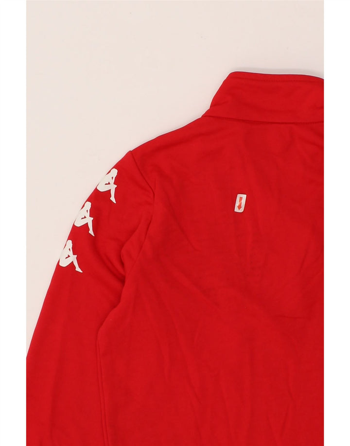 KAPPA Boys Graphic Zip Neck Pullover Tracksuit Top 9-10 Years Red Vintage Kappa and Second-Hand Kappa from Messina Hembry 