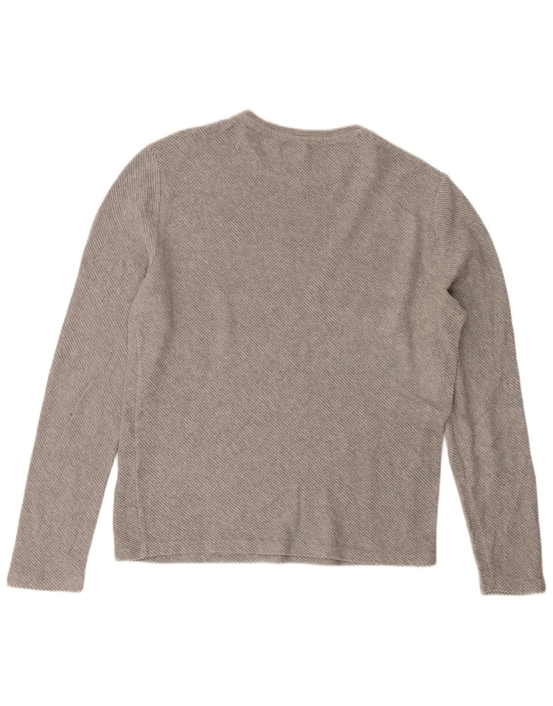 Zara Mens Top Long Sleeve Large Grey Cotton