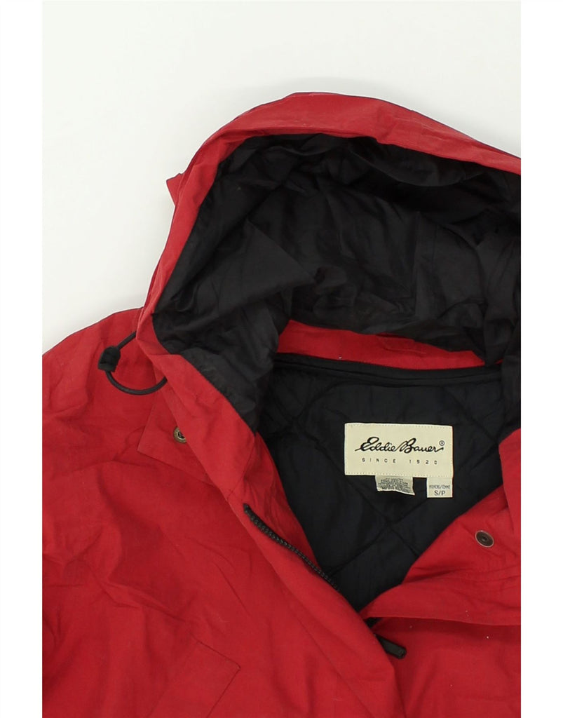 EDDIE BAUER Womens Oversized Hooded Windbreaker Jacket UK 10 Small Red | Vintage Eddie Bauer | Thrift | Second-Hand Eddie Bauer | Used Clothing | Messina Hembry 