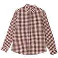 Jack & Jones Mens Shirt Medium Burgundy Gingham Cotton