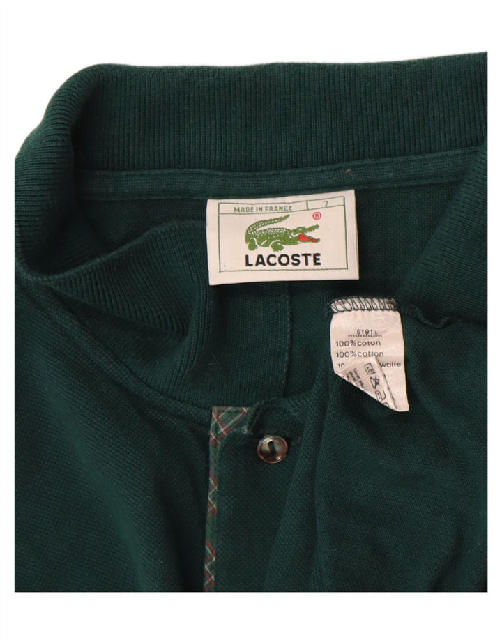 Lacoste Mens Polo Shirt Size 7 2XL Green Cotton