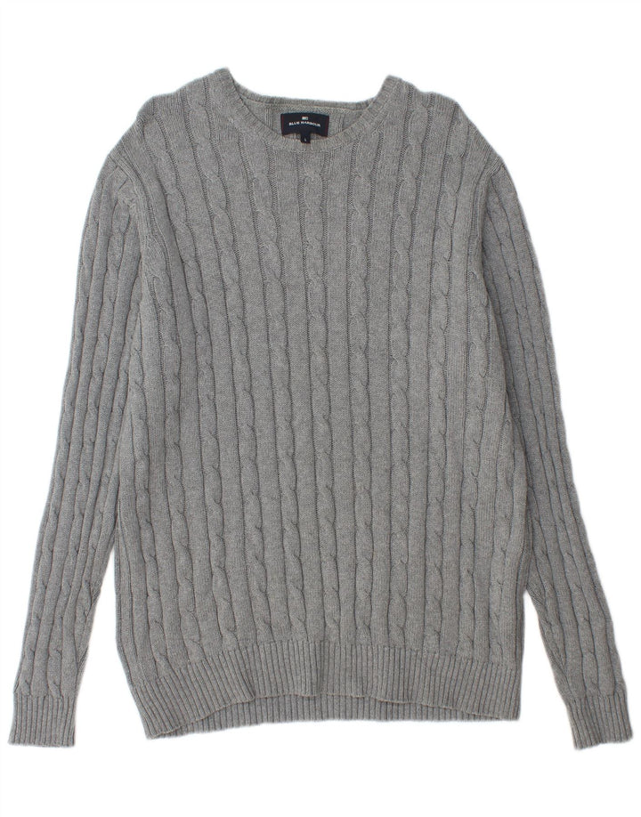 Marks & Spencer Mens Blue Harbour Boat Neck Jumper Sweater Large Grey