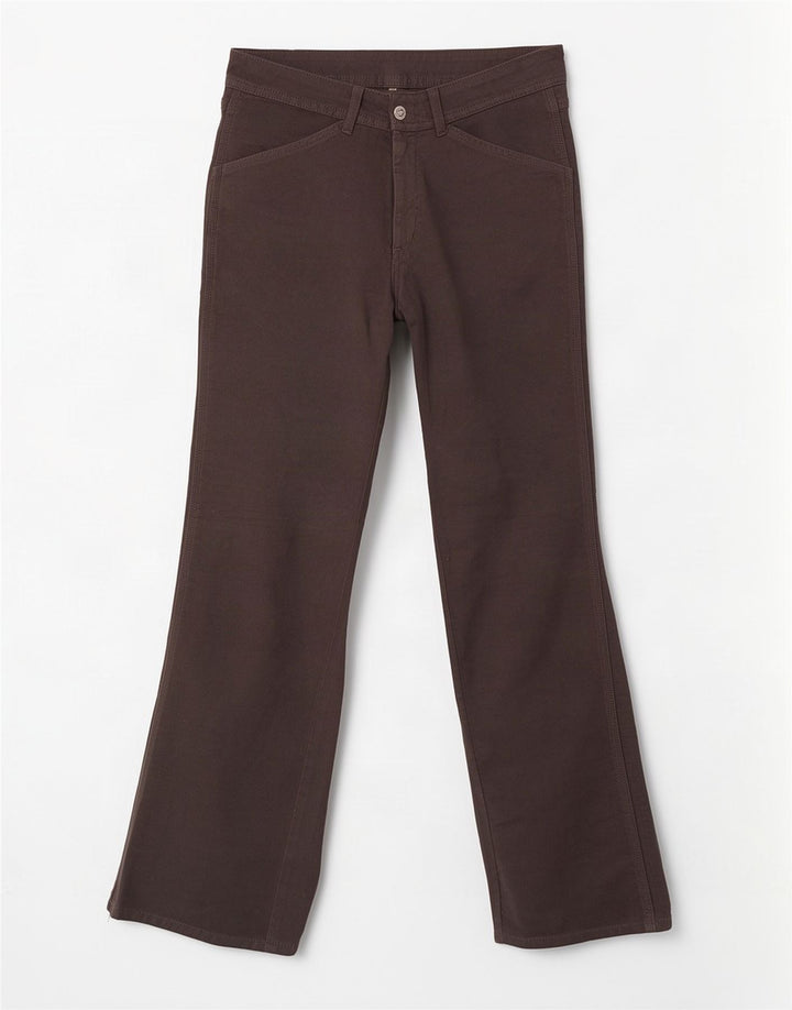 Diesel Womens Bootcut Velvet Cargo Trousers W27 L32 Grey Cotton