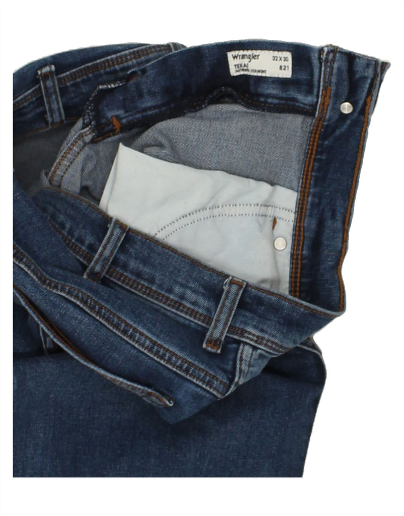WRANGLER Mens Straight Jeans W32 L30  Navy Blue Cotton | Vintage Wrangler | Thrift | Second-Hand Wrangler | Used Clothing | Messina Hembry 