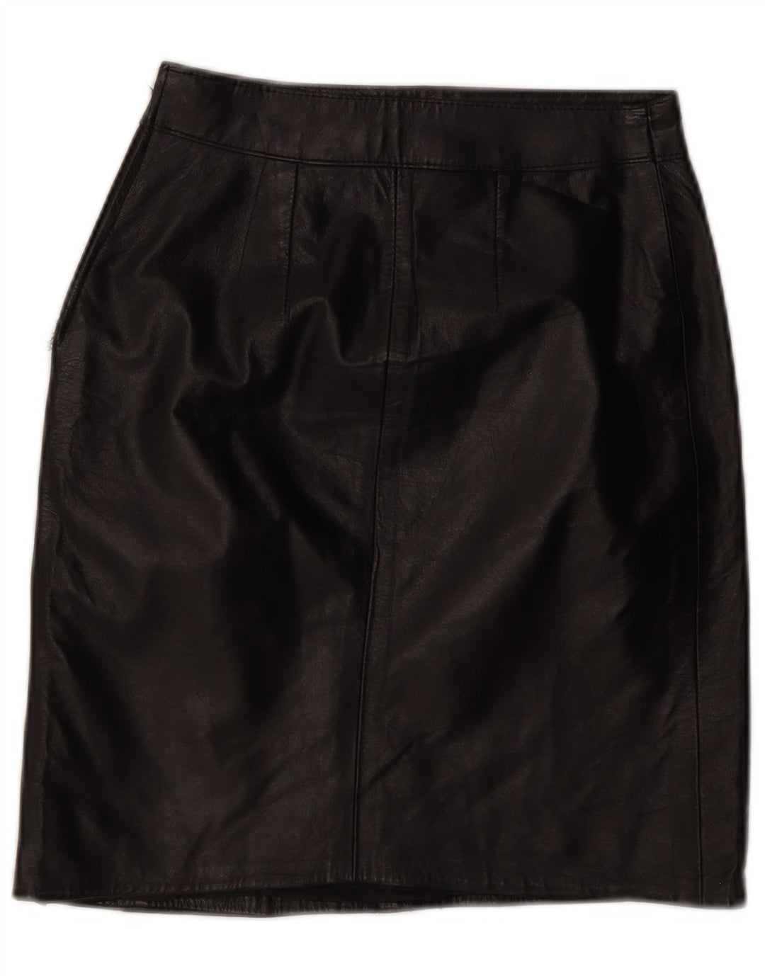 Vintage Womens Leather Skirt W24 XS Black