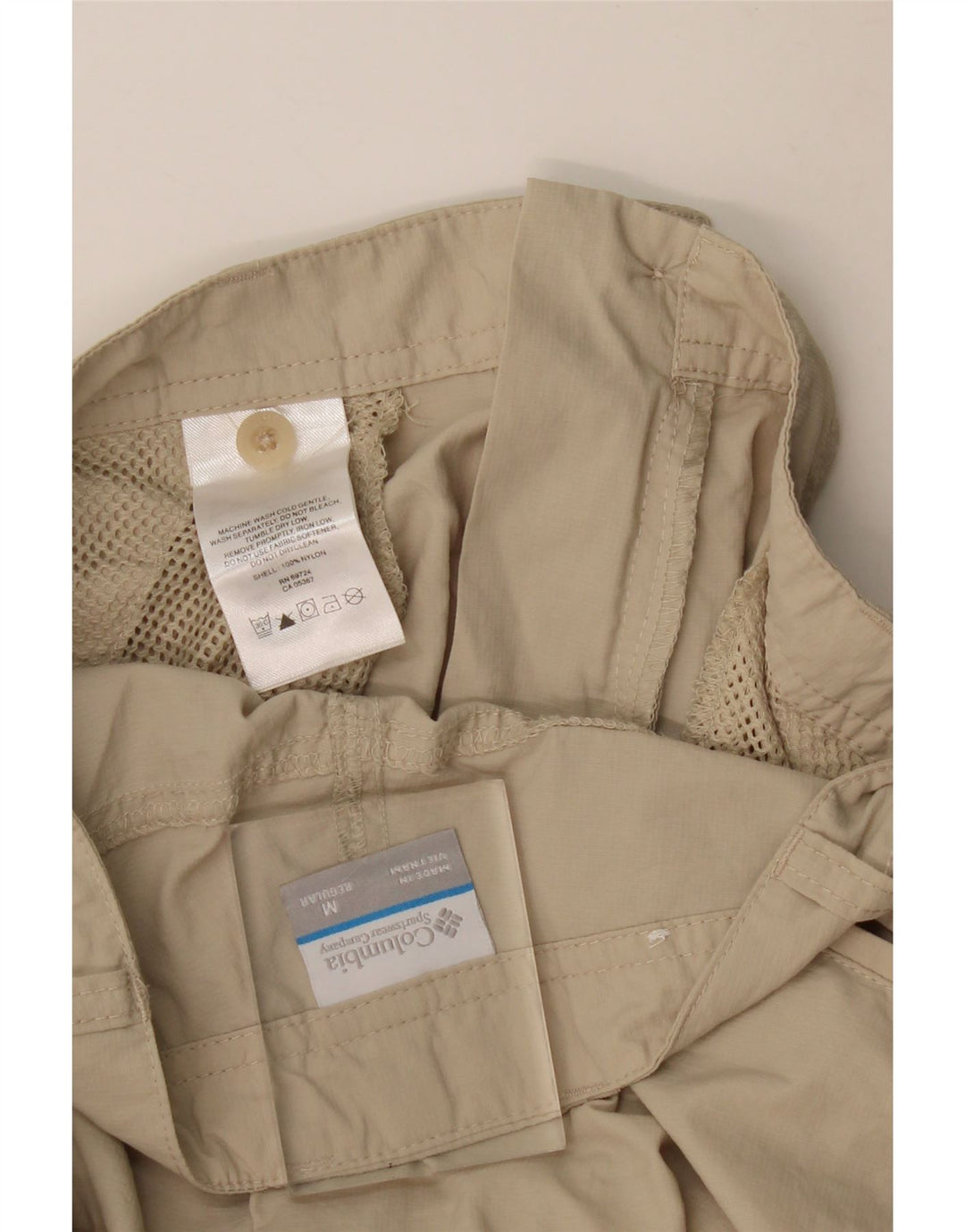 Columbia Mens Hiking Cargo Trousers Medium W32 L32 Beige Nylon