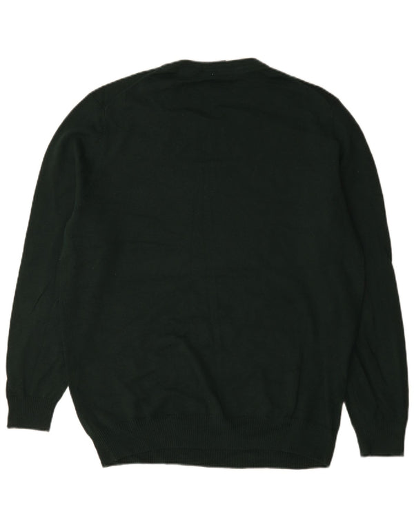 Lyle & Scott Mens Crew Neck Jumper Sweater XL Green Cotton