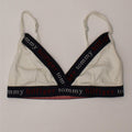 TOMMY HILFIGER Womens Graphic Vest Top UK 12 Medium White Classic