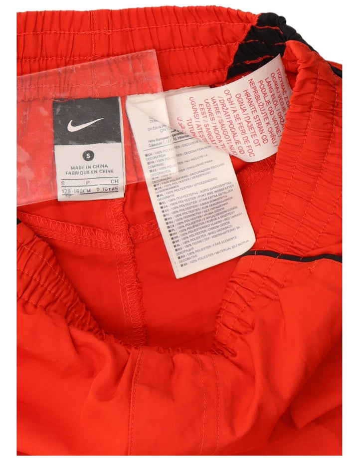 NIKE Boys Sport Shorts 8-9 Years Small Red Colourblock Polyester