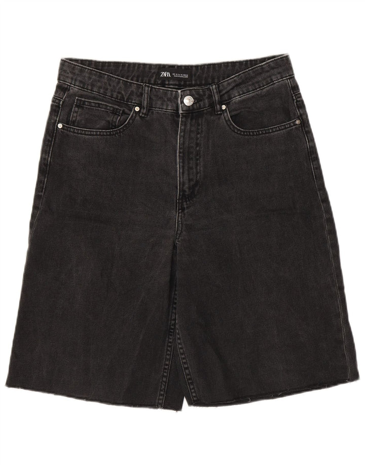 Zara Womens Denim Shorts EU 38 Small W28  Grey