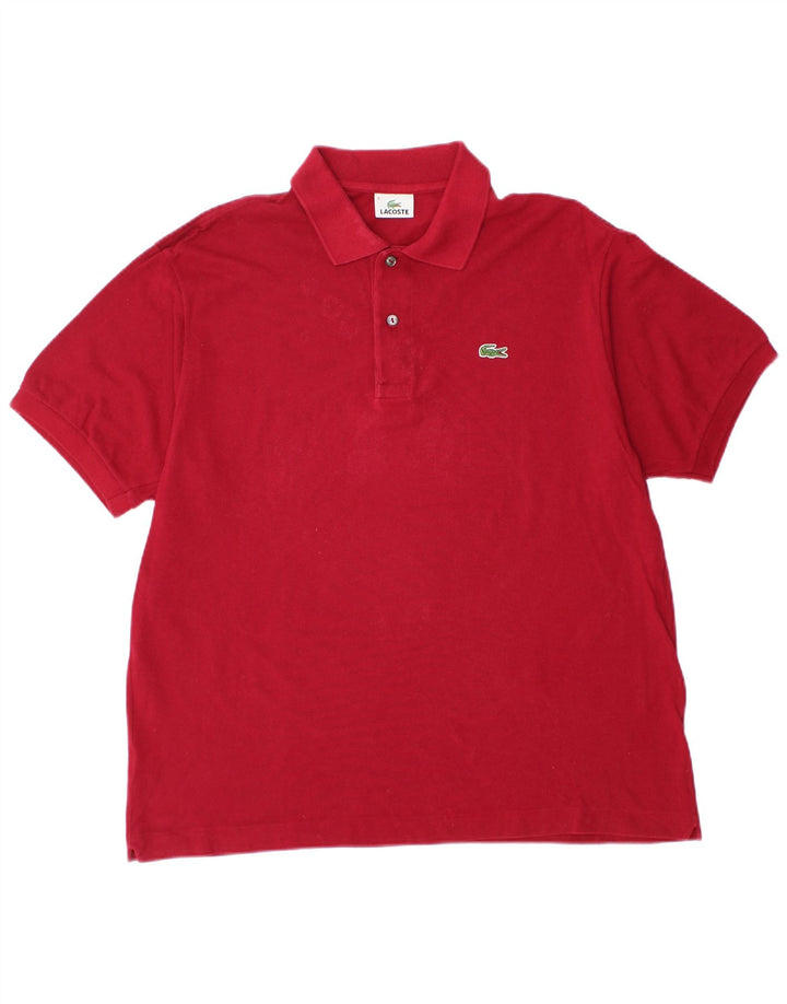 LACOSTE Mens Polo Shirt Size 6 XL Red Cotton