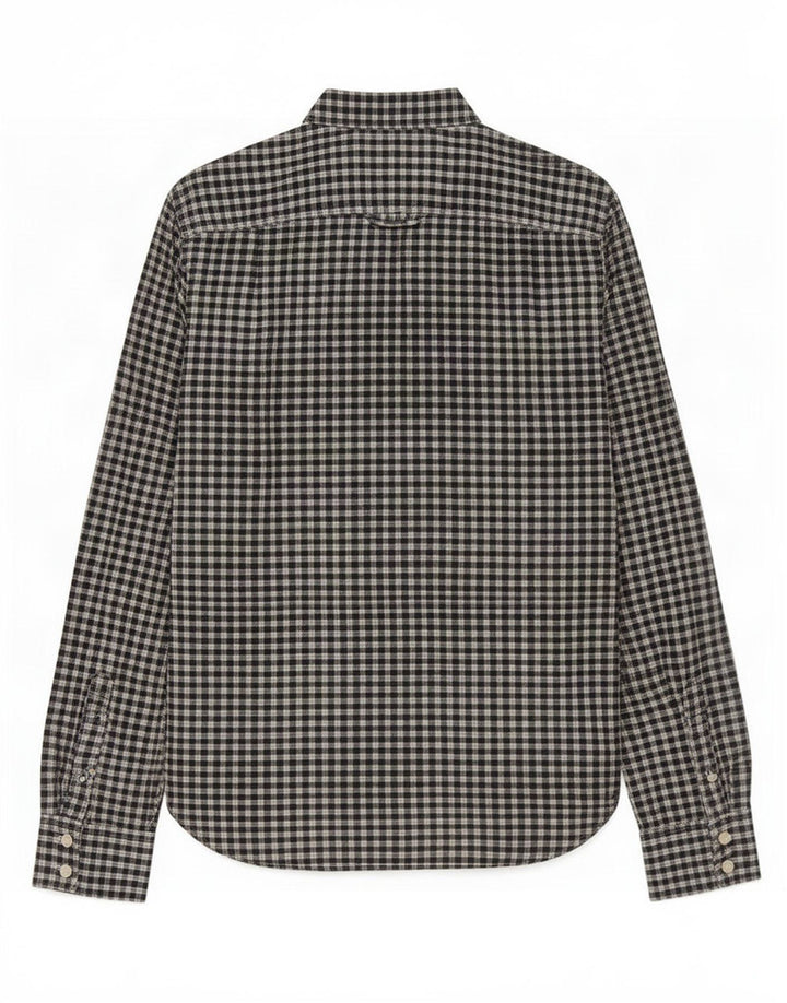 Superdry Mens Flannel Shirt Medium Black Gingham Cotton