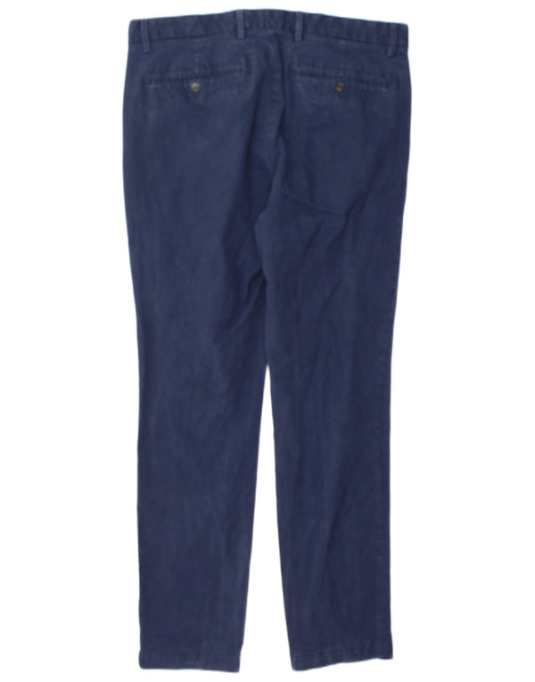 Gap Mens Skinny Chino Trousers W34 L32 Navy Blue Cotton