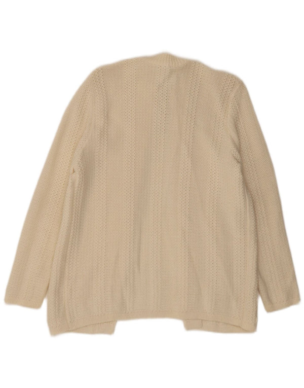 Vintage Womens Front Tie Cardigan Sweater UK 16 Large Off White