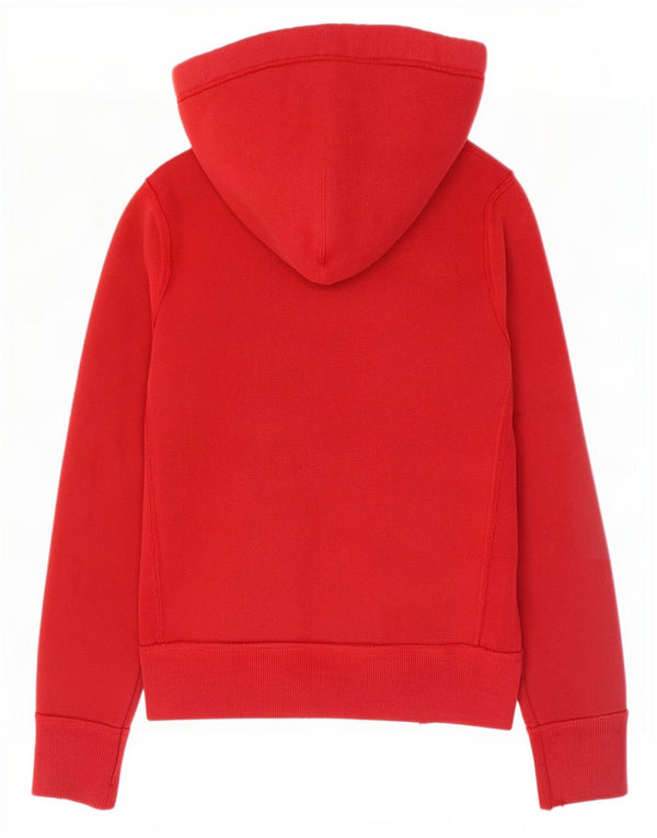 Abercrombie & Fitch Mens Distressed Zip Hoodie Sweater Small Burgundy