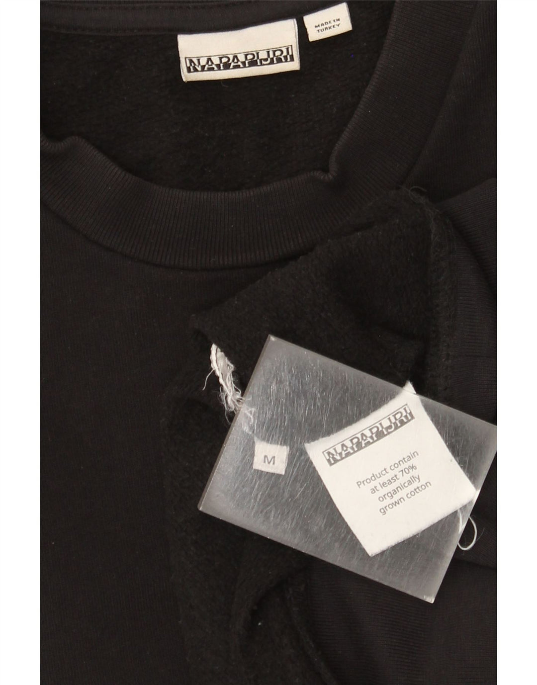 Napapijri Mens Graphic Sweatshirt Jumper Medium Black Cotton