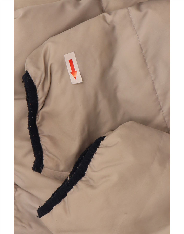 Kappa Mens Hooded Padded Jacket UK 36 Small Off White Polyamide