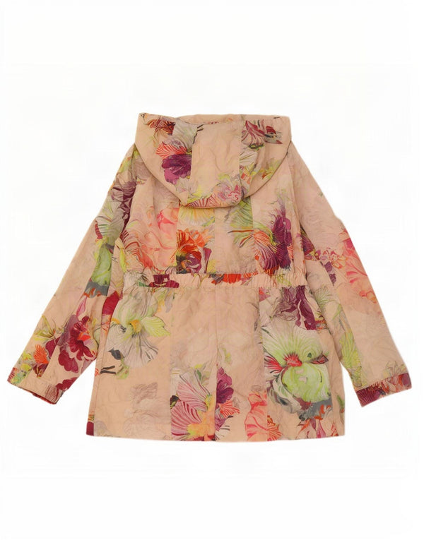 Ted Baker Womens Hooded Rain Jacket Size 3 Medium Multicoloured Floral