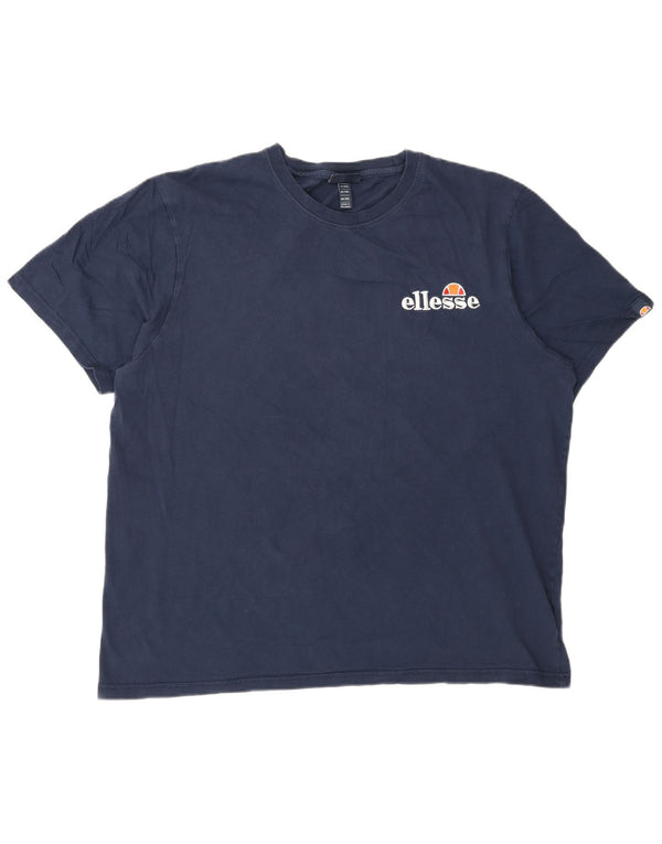 Ellesse Mens Graphic T-Shirt Top 2XL Navy Blue Cotton